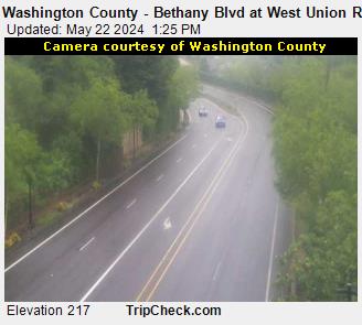 Traffic Cam Washington County - Bethany Blvd at West Union Rd